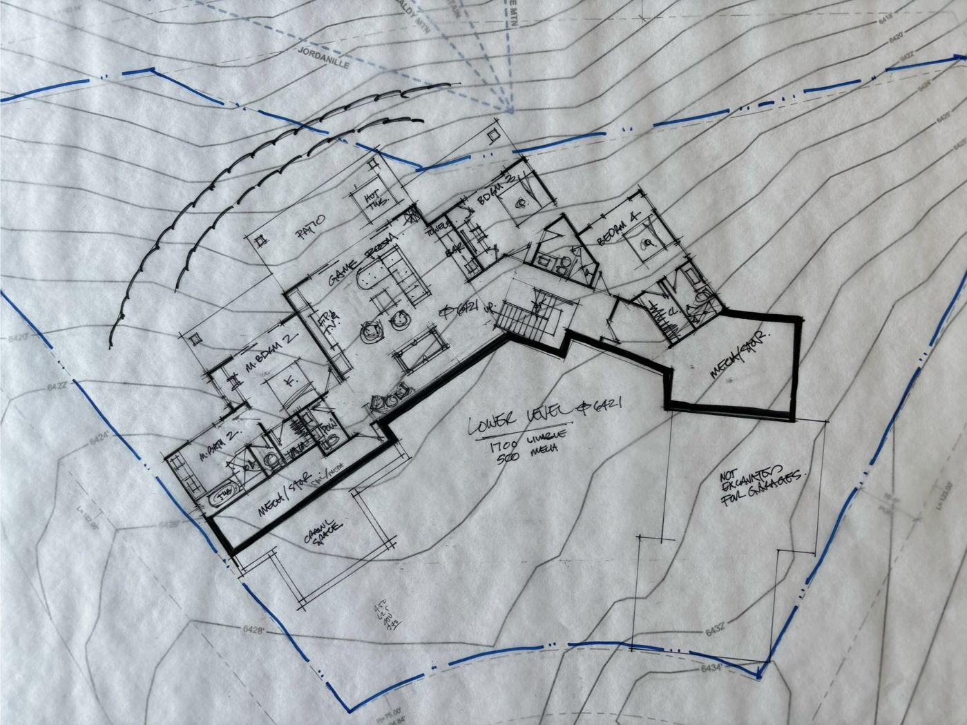 Project 01 — lower level floor plan