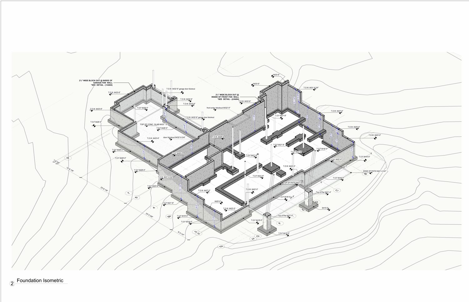 Project 02 — foundation isometric