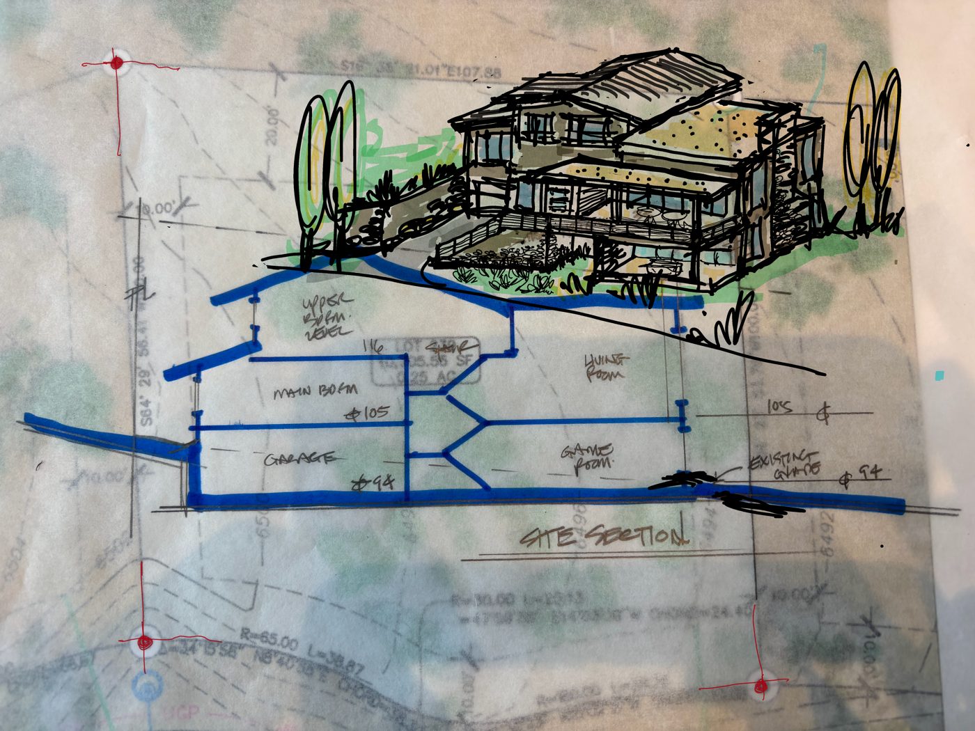 Project 04 — site section concept sketch