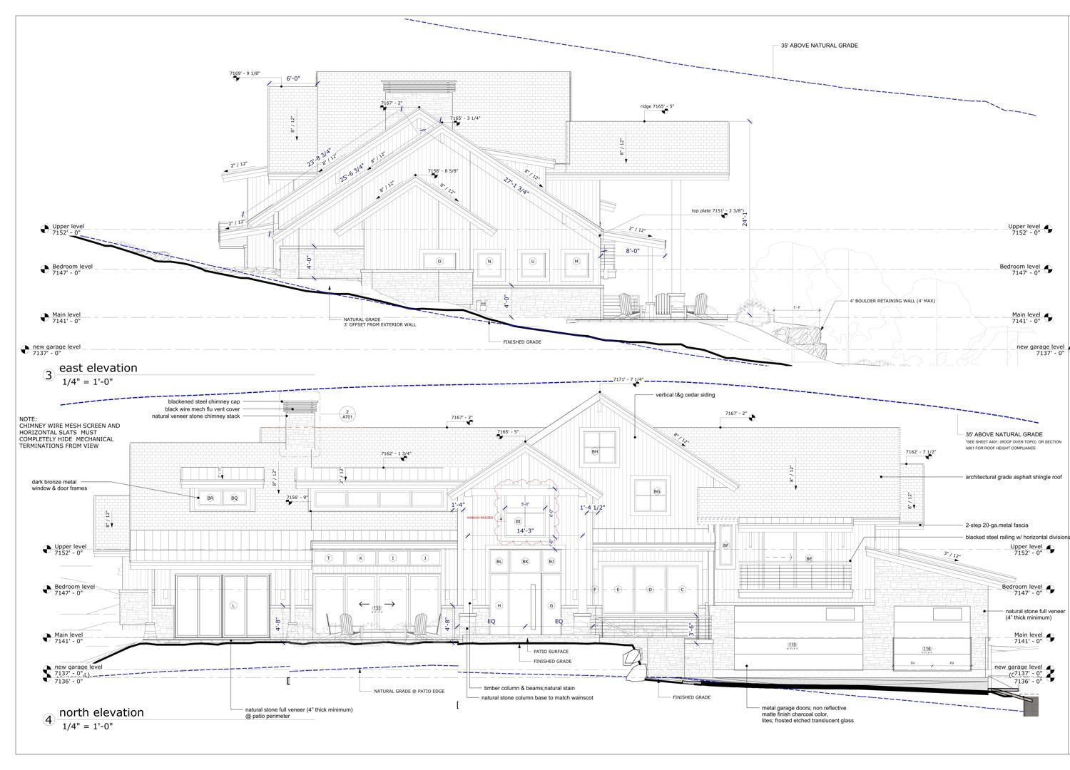 Project 08 — exterior elevations